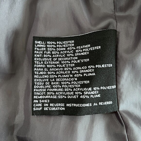 Guess Womens Down Puffer Jacket Medium M Grey Down Feather Filler Streetwear - Picture 9 of 15